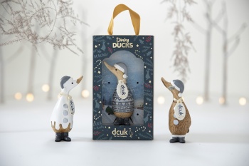 DCUK Alpine Design Dinky Gift Boxed Wooden Christmas Ducks - Choice of Design